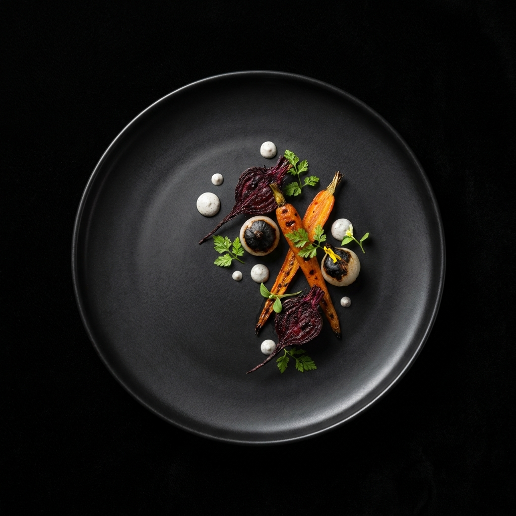 Primer tiempo: verduras tatemadas del huerto